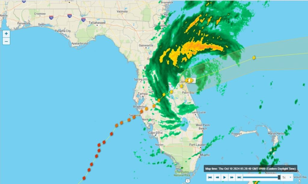 Hurricane Milton in Florida ( twitter x)