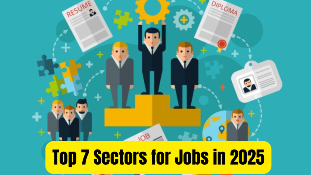 Top 7 Sectors for Jobs in 2025 ( canva )